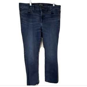 EXPRESS Ultimate Barely Boot Mid Rise Stretch Denim Jeans ~ Size 14 Regular